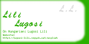 lili lugosi business card